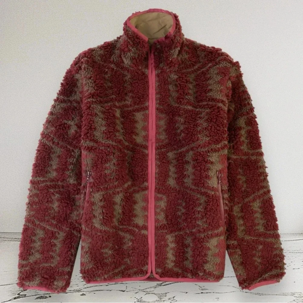 JOHN ELLIOTT REVERSIBLE POLAR FLEECE FULL ZIP ROAN JACQUARD Size 3 / L